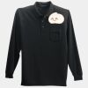 Long Sleeve Silk Touch Polo with Pocket Thumbnail