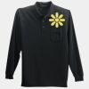 Long Sleeve Silk Touch Polo with Pocket Thumbnail