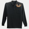 Long Sleeve Silk Touch Polo with Pocket Thumbnail