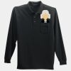 Long Sleeve Silk Touch Polo with Pocket Thumbnail