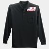 Long Sleeve Silk Touch Polo with Pocket Thumbnail