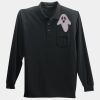 Long Sleeve Silk Touch Polo with Pocket Thumbnail