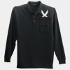 Long Sleeve Silk Touch Polo with Pocket Thumbnail