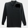 Long Sleeve Silk Touch Polo with Pocket Thumbnail