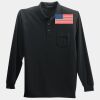 Long Sleeve Silk Touch Polo with Pocket Thumbnail