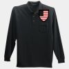 Long Sleeve Silk Touch Polo with Pocket Thumbnail
