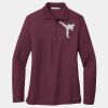 Ladies Silk Touch Long Sleeve Polo Thumbnail