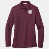 Ladies Silk Touch Long Sleeve Polo Thumbnail