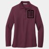 Ladies Silk Touch Long Sleeve Polo Thumbnail