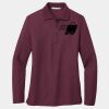 Ladies Silk Touch Long Sleeve Polo Thumbnail