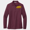 Ladies Silk Touch Long Sleeve Polo Thumbnail