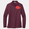 Ladies Silk Touch Long Sleeve Polo Thumbnail