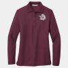 Ladies Silk Touch Long Sleeve Polo Thumbnail