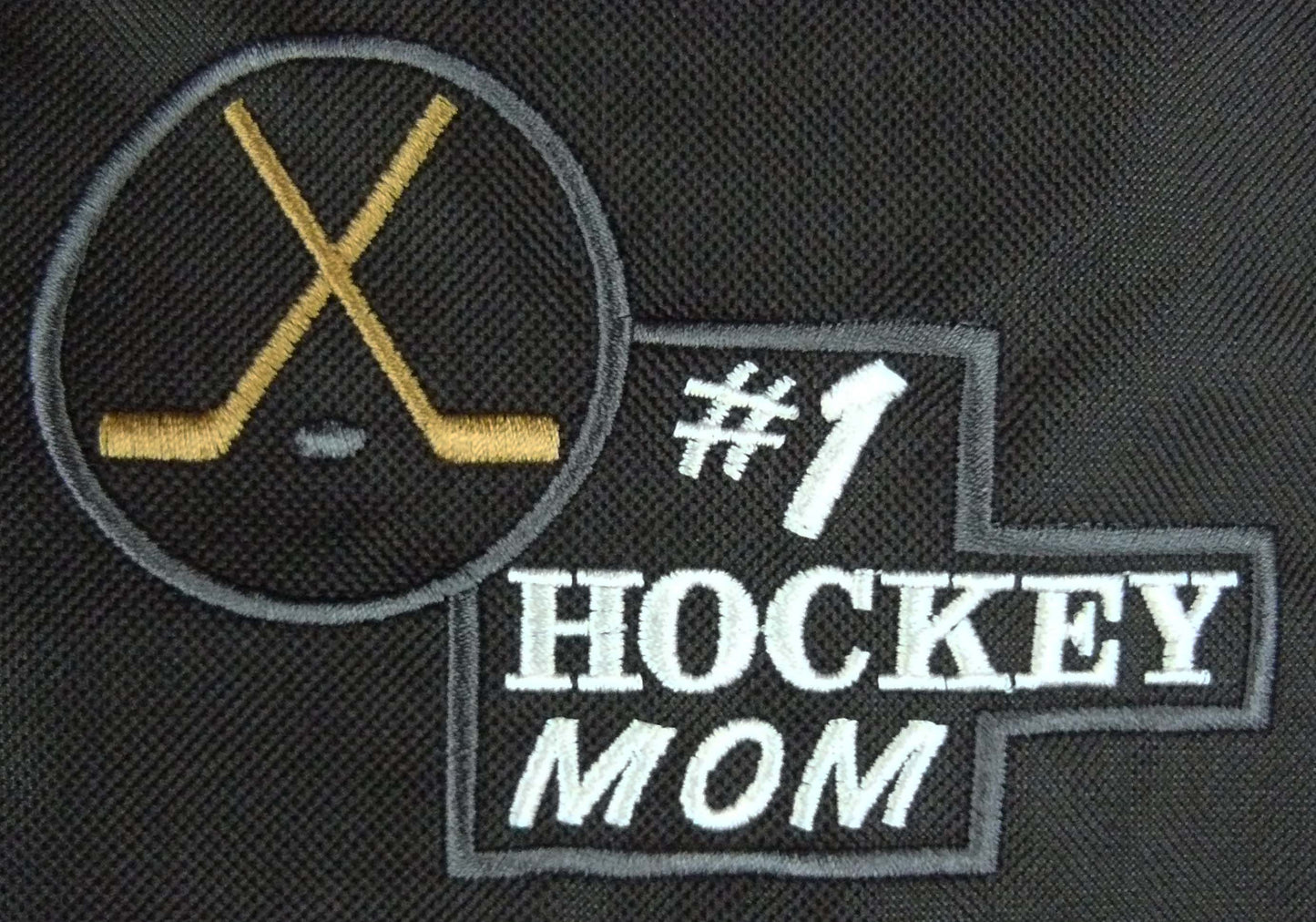 #1 Hockey Mom Embroidered on Barrel Duffel Gym Bag